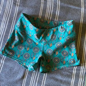 gym shorts Indian style print